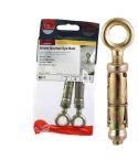 Timco M10 ZYP Shield Anchor Eye Bolts - Pack Of 2