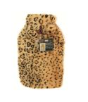 Hot Water Bottle With Faux Fur Animal Print Cover