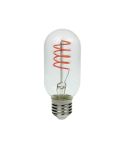 4W LED T45 Funky Spiral Filament Lamp ES - Red