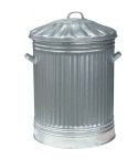 Groundsman Galvanised Dustbin with Steel Lid - 90L