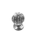 30mm Clear Glass Pumpkin Knobs Pack of 2