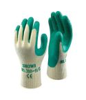 Showa Green / White Gloves - L