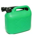 Green Plastic Petrol Fuel Can - 5L