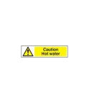 Caution Hot water - PVC (200 x 50mm)