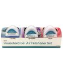 Household Gel Air Freshener Set 3Pc 
