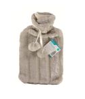 Ashley 2L Hot Water Bottle With Grey Faux Fur Cover