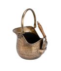 Inglenook Premium Antique Brass Coal Bucket With Shovel