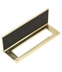 Internal Door Tidy with Draught Excluder 260mm x 88mm - Polished Brass