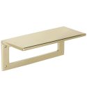 Internal Door Tidy with Draught Excluder 310mm x 115mm - Polished Brass