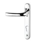 ASEC UPVC 220mm Chrome Finish Backplate Lever Door Handle