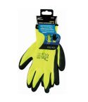 High Vis Crinkle Latex Gloves - XL