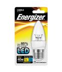 Energizer 5.9W LED Clear Candle Screw Cap E27/ ES Bulb