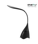 LED Desk Lamp with Wireless Bluetooth Speaker Dimmable Adjustable Touch Control USB Fast Charging (Black Body)