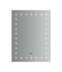 Tema Lismore IP44 Touch LED Mirror With Clock 50cm x 70cm