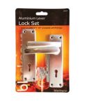 Blackspur Aluminium Lever Lock Door Handle Set