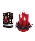 Classic Christmas Lucia Candle Cluster - Red 5 Candles