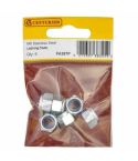 M6 Stainless Steel Nylon Locking Nuts (Pack of 4)
