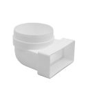 Manrose Low Profile 90° Male Elbow Round To Flat Ducting Connector
