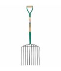 10 Prong Manure Fork With Wood Shaft & MYD Handle