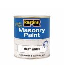 Rustins Quick Dry Masonry Paint - White Matt 500ml
