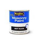 Rustins Quick Dry Masonry Paint - Black Matt 500ml