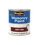 500ml Rustins Red Masonry Paint