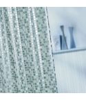 Silver Mosaic PVC Shower Curtain