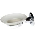  Malmo Soap Dish Holder with Glass Dish - Chrome