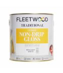 Fleetwood Non-Drip Gloss Paint - Brilliant White 2.5L