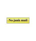 No Junk Mail Brass 