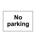 No parking - Self-Adhesive Vinyl Sign (300 x 200mm)      