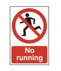 No running - PVC Sign (200mm x 300mm)