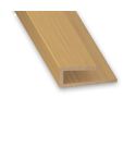 Oak PVC U Finishing Profile - 6mm x 14mm x 1m