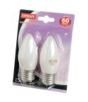 Eveready 60W Incandescent Opal  Candle E27/ ES Lightulb - Pack Of 2
