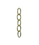 Brass 1/2" Oval Link Chain - Price Per Metre