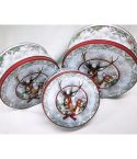 Pastry Tins with Reindeer Design - Set of 3 