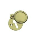 Polished Brass Victorian Round Covered Escutcheon