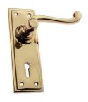 Polished Brass Tudor Lever Lock Door Handle