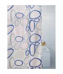 Blue Canyon Peva Blue & White Pebble Shower Curtain - 180cm