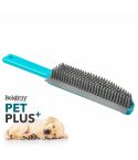 Pet & Upholstery Brush With Rubber Bristles  - Turquoise/grey