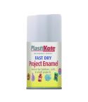 Plastikote Fast Dry Project Enamel Spray Paint - White Matt 100ml