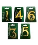 Classic Polished Brass Numbers