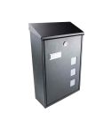 F.F.Group Black Postbox With Windows - 400mm