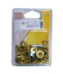 Chapuis Brass Press Stud with Assembly Set - Set of 12