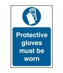 Protective gloves must be worn - RPVC Sign (200mm x 300mm)