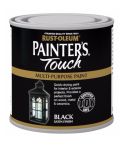 Rust-Oleum Painter's Touch Interior & Exterior Black Satin Multi-Purpose Paint 250ml
