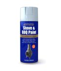 Rust-Oleum Stove & BBQ Spray Paint -  Silver Matt 400ml