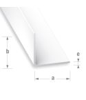 PVC Equal Corner Profile White - 20mm x 20mm x 1mm x 2m