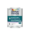 Dulux Trade Quick Dry Satinwood Paint (PBW) - Pure Brilliant White - 1L