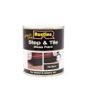 Rustins Quick Dry Step & Tile Gloss Black Paint - 250ml